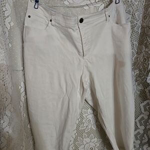 CJ Banks Cream Women Jeans